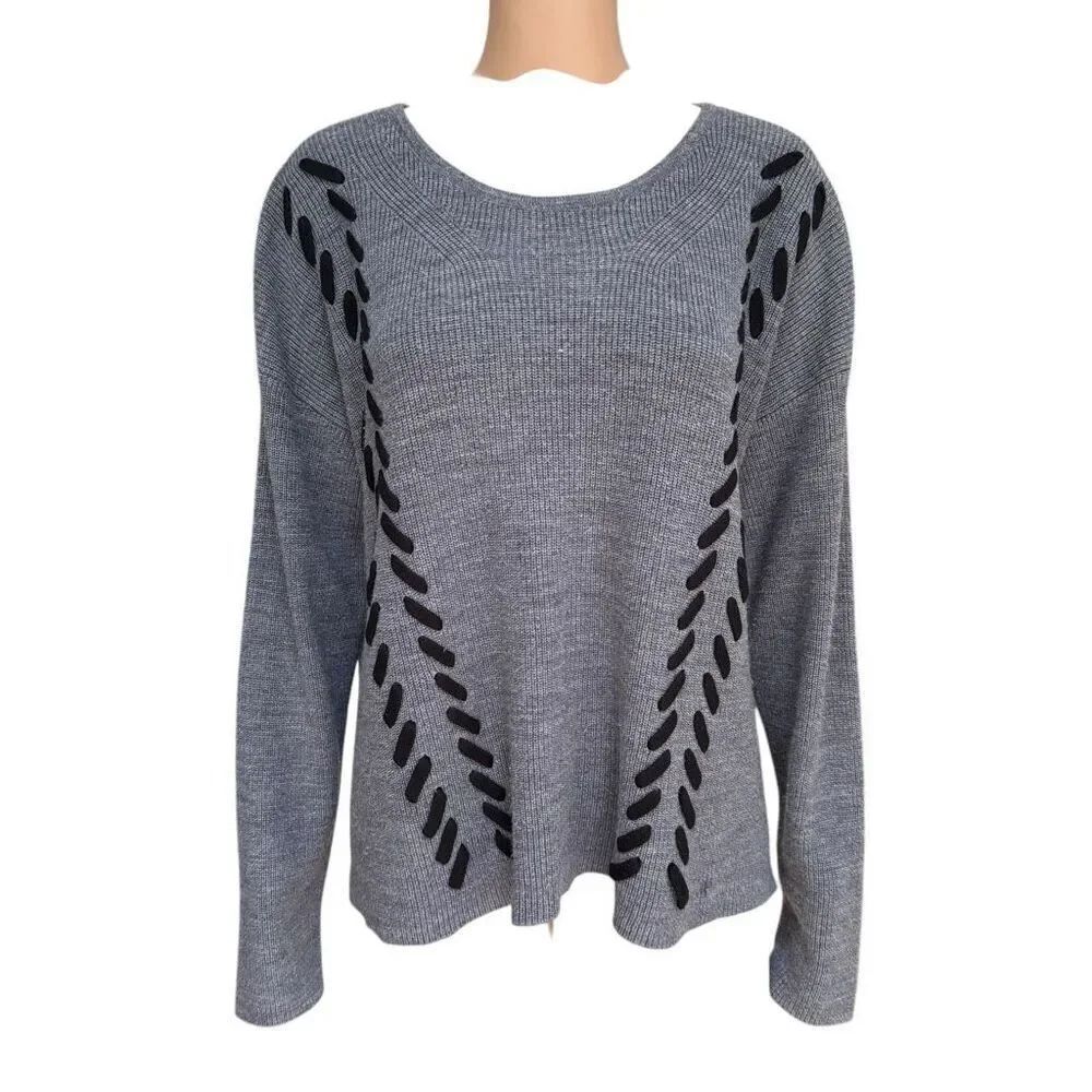 Calvin Klein gray ribbed sweater size XL
